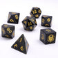 DRAGON'S HOARD GEMSTONE DICE - BLUE TIGER'S EYE