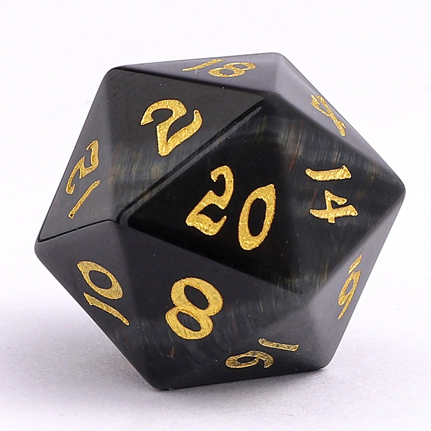 Dragon's Hoard Gemstone Polyhedral Dice Set-Blue Tiger's Eye
