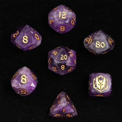 Dragon’s Hoard Luster Cut Dice Set - Amethyst