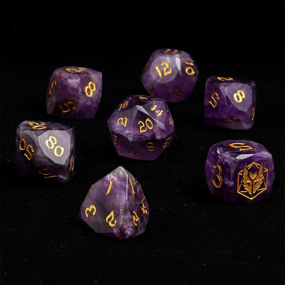 Dragon’s Hoard Luster Cut Dice Set - Amethyst