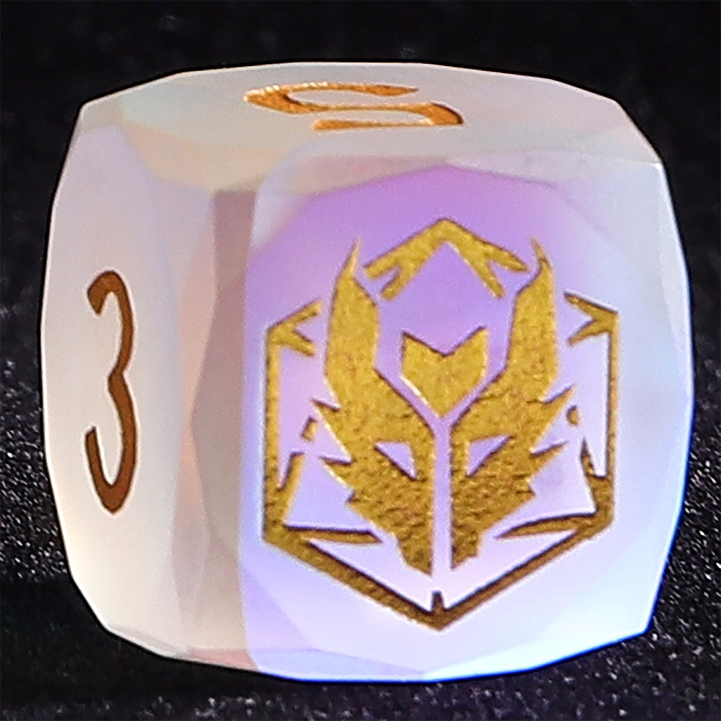 Dragon’s Hoard Luster Cut Dice Set - Frosted Prismatic Crystal