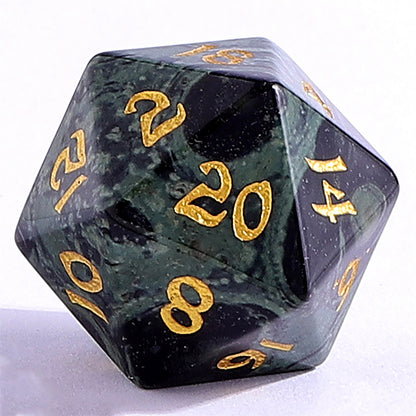 Dragon’s Hoard Gemstone Polyhedral Dice Set - Kambaba Jasper