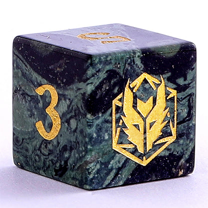 Dragon’s Hoard Gemstone Polyhedral Dice Set - Kambaba Jasper