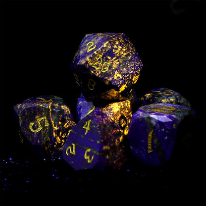 Dragon’s Hoard Luster Cut Dice Set - Lapis Lazuli