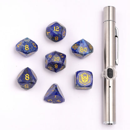 Dragon’s Hoard Luster Cut Dice Set - Lapis Lazuli