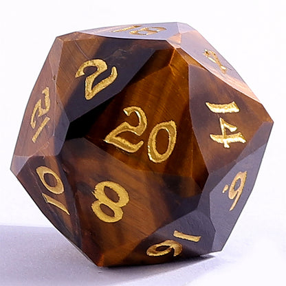 Dragon’s Hoard Luster Cut Dice Set - Tiger’s Eye