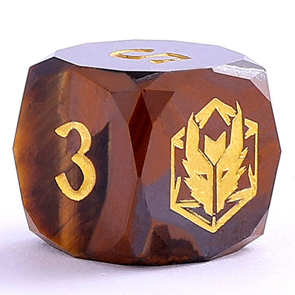 Dragon’s Hoard Luster Cut Dice Set - Tiger’s Eye