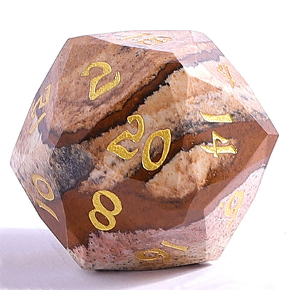 Dragon’s Hoard Luster Cut Dice Set - Picture Jasper