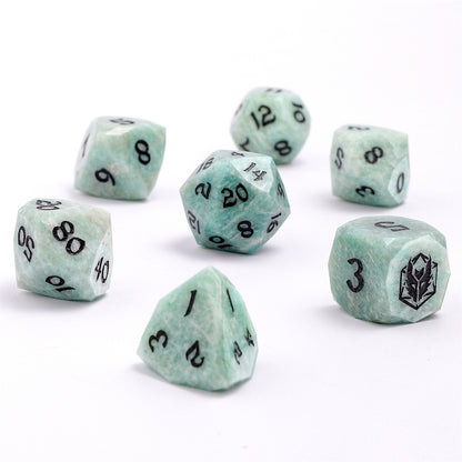 Dragon’s Hoard Luster Cut Dice Set - Amazonite