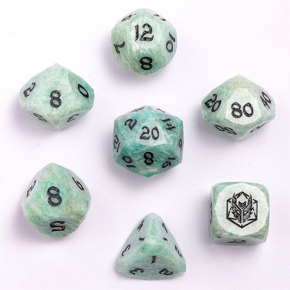 Dragon’s Hoard Luster Cut Dice Set - Amazonite