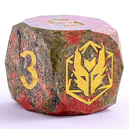 Dragon’s Hoard Luster Cut Dice Set - Unakite
