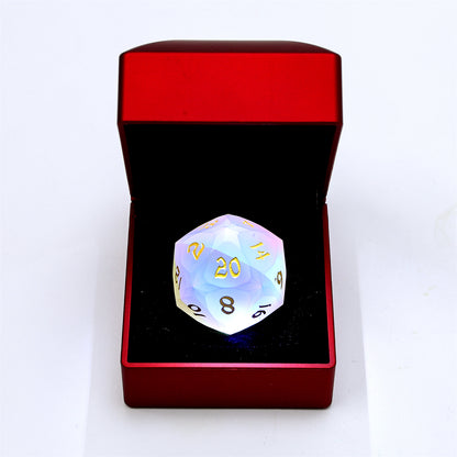 Dragon’s Hoard Luster Cut Dice Set - Frosted Prismatic Crystal