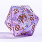 Captured Magic Handmade Sharp Edge Resin Dice-Arcane Amethyst