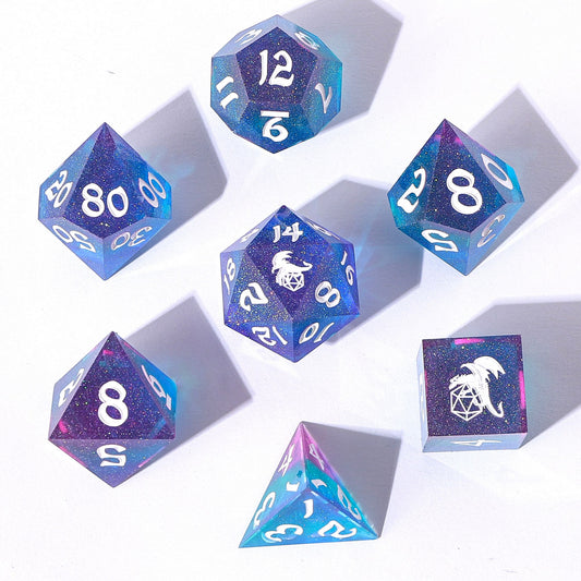 Captured Magic Handmade Sharp Edge Resin Dice-Fairy Stones