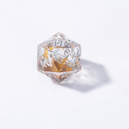 Sharp Edge Liquid Core RPG Dice Set - Gold