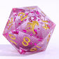 Sharp Edge Liquid Core RPG Dice Set - Pink