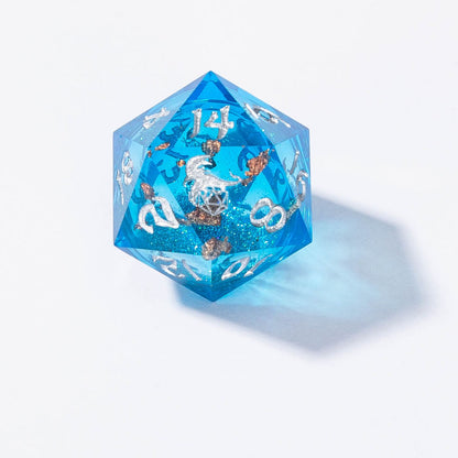 Sharp Edge Liquid Core RPG Dice Set - Blue