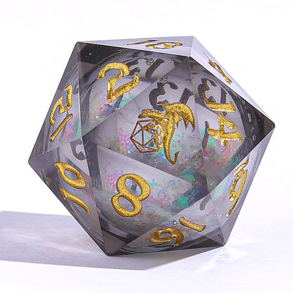 Sharp Edge Liquid Core RPG Dice Set - Cursed Eclipse