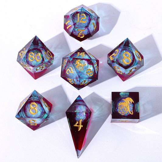 Sharp Edge Liquid Core RPG Dice Set -Elemental Mana