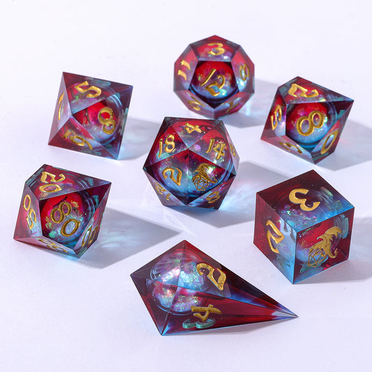 Sharp Edge Liquid Core RPG Dice Set -Elemental Mana