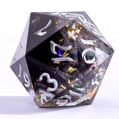 Captured Magic Sharp Edge Resin Dice Set-Galactic Dust