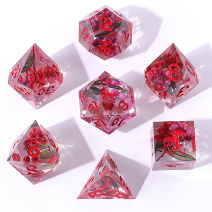 Sharp Edge Resin RPG Dice Set-Herbalists Dice