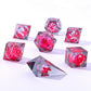 Sharp Edge Liquid Core RPG Dice Set Glow In The Dark -Red