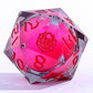 Sharp Edge Liquid Core RPG Dice Set Glow In The Dark -Red