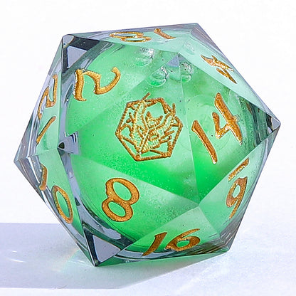 シャープエッジ リキッドコア RPG ダイスセット 暗闇で光る グリーン