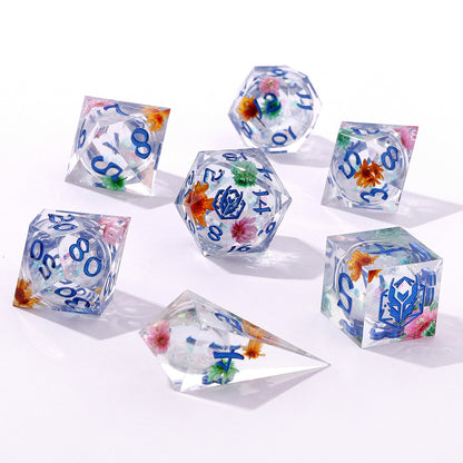 Sharp Edge Liquid Core RPG Dice Set-Mana Blossom