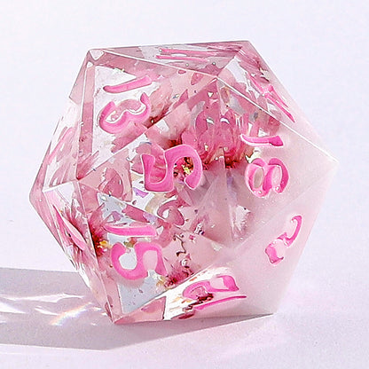 Captured Magic Sharp Edge Resin Dice Set-Sakura Cherry Blossom