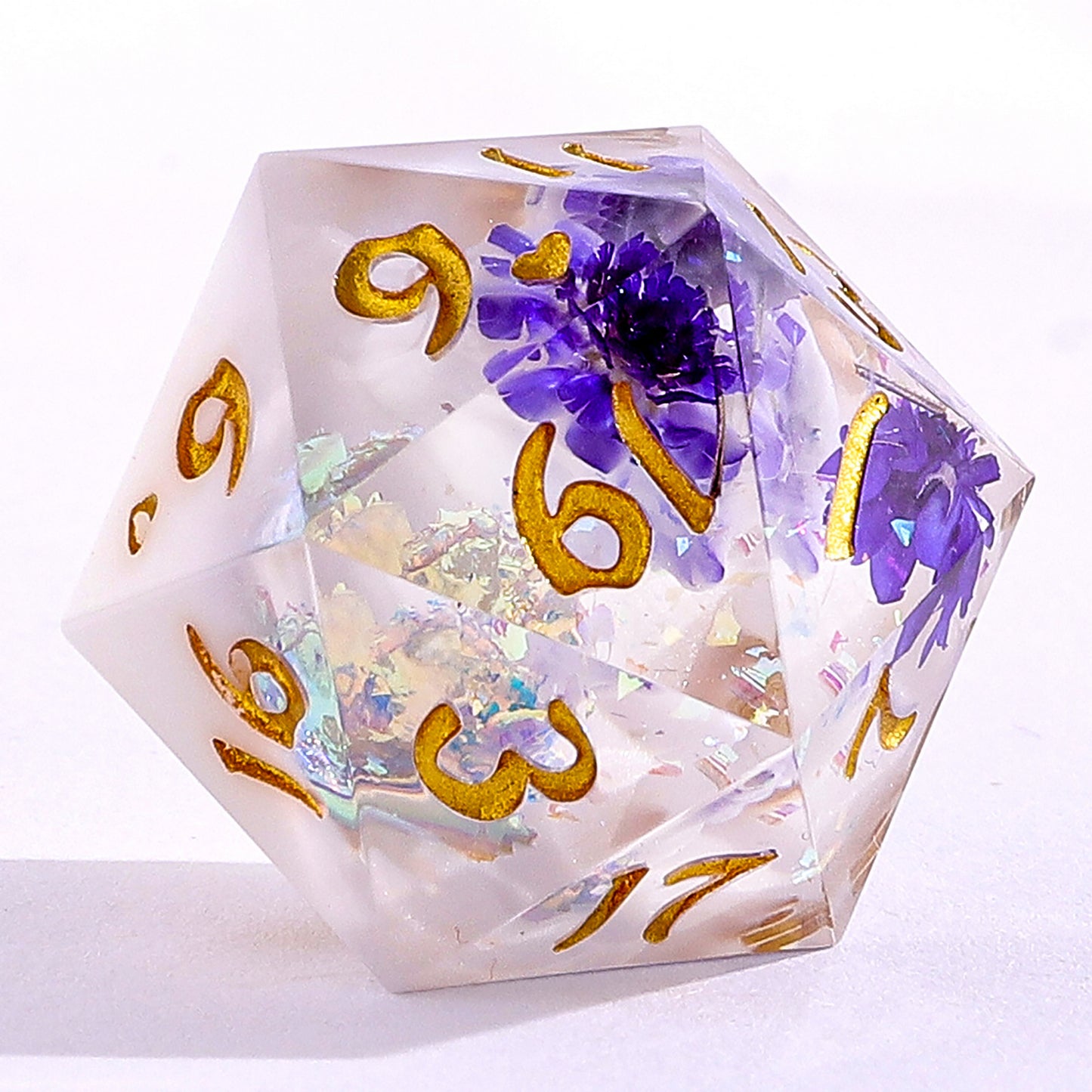 Captured Magic Sharp Edge Resin Dice Set-Cloud Blossom