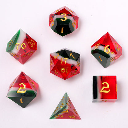 Captured Magic Sharp Edge Resin Dice Set-Summer's Vibe