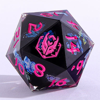 Captured Magic Sharp Edge Resin Dice Set - Vintage Handbag