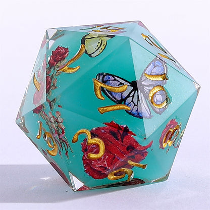 Captured Magic Sharp Edge Resin Dice Set - Meadow Magic