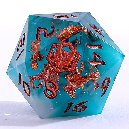 Captured Magic Sharp Edge Resin Dice Set - Cloudfall