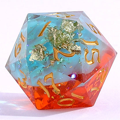 Captured Magic Sharp Edge Resin Dice Set - Sunset Mirage