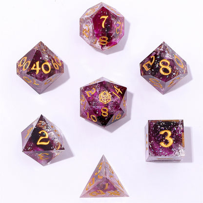 Captured Magic Sharp Edge Resin Dice Set - Sorcerer's Mist