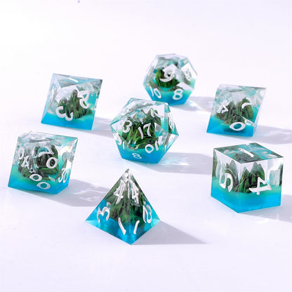 Captured Magic Sharp Edge Resin Dice Set - Mystic Peaks