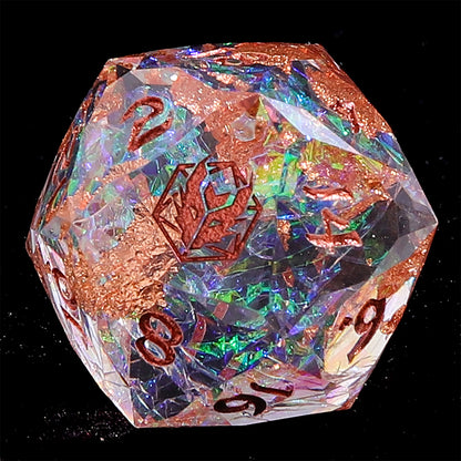 Captured Magic Luster Cut Resin Dice Set - Opal