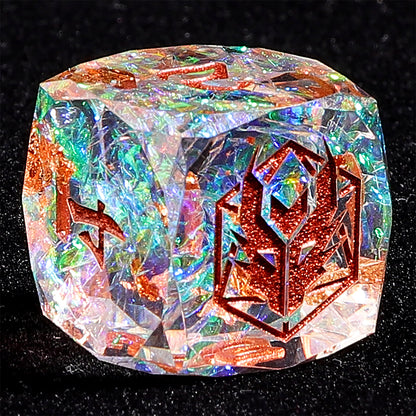 Captured Magic Luster Cut Resin Dice Set - Opal
