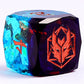 Captured Magic Luster Cut Resin Dice Set - Blue&Red