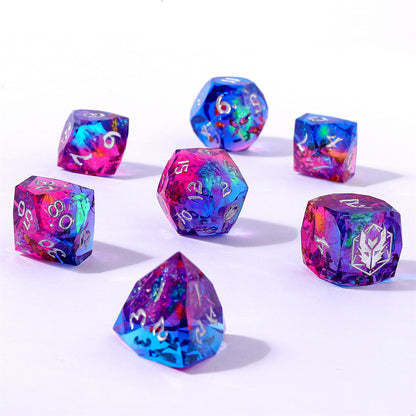 Captured Magic Luster Cut Resin Dice Set - Gilded Storm