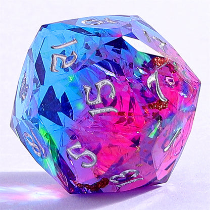 Captured Magic Luster Cut Resin Dice Set - Gilded Storm