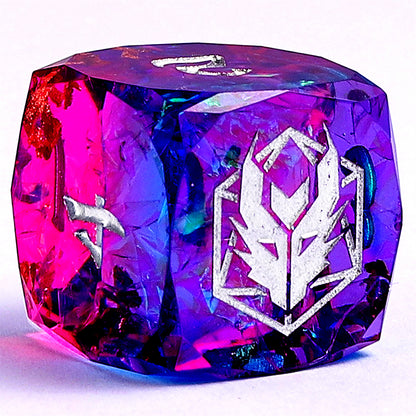 Captured Magic Luster Cut Resin Dice Set - Gilded Storm