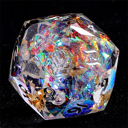 Captured Magic Luster Cut Resin Dice Set - Crystal