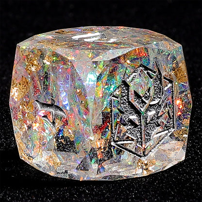 Captured Magic Luster Cut Resin Dice Set - Crystal