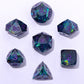 Captured Magic Luster Cut Resin Dice Set - Starry Night Purple