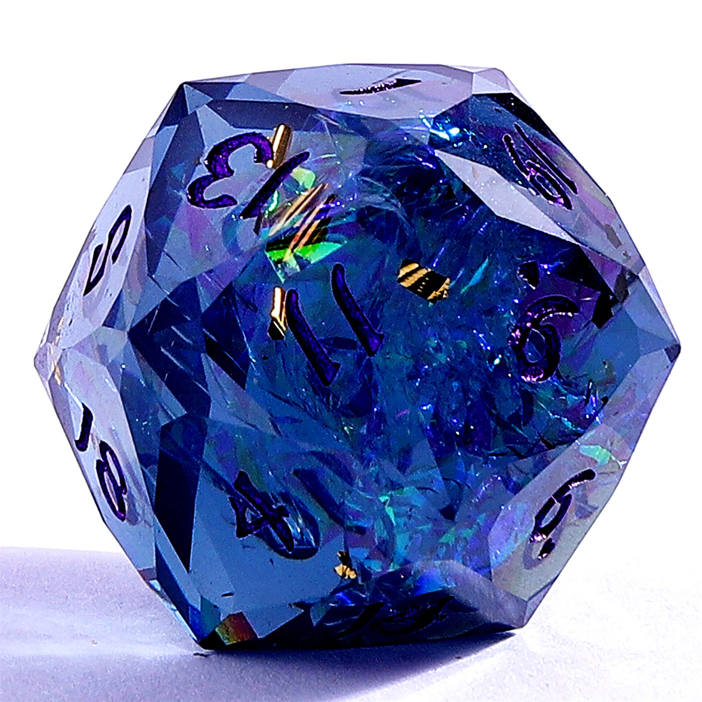 Captured Magic Luster Cut Resin Dice Set - Starry Night Purple