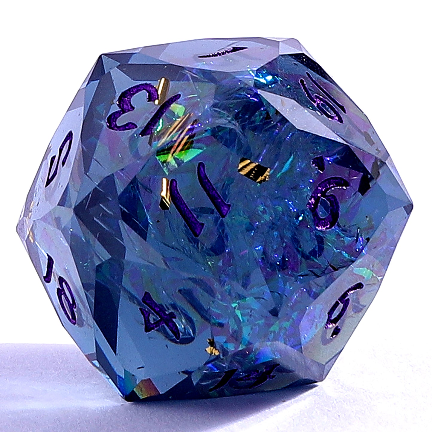 Captured Magic Luster Cut Resin Dice Set - Starry Night Purple